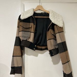 REVOLVE Hadia Jacket in Tan & Black